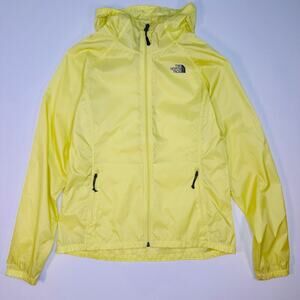 The North Face Bright Yellow Lightweight Windbreaker Zip Front Jacket